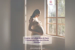 una madre acariciando su barriga