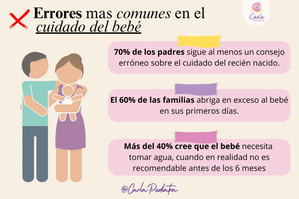 infografia errores comunes bebe carlapediatra